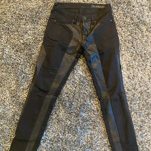 Blank nyc pleather detailed jeans